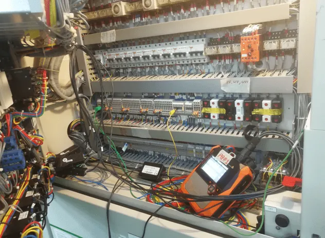Power quality equipment connected in an electrical panel on site